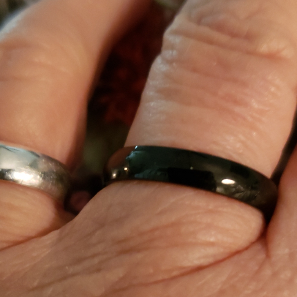 Polished Stainless Steel Band - 9 Black
